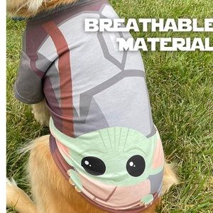STAR WARS Dog Shirts lightweight and Breathable The Child with Mando size L NEW
